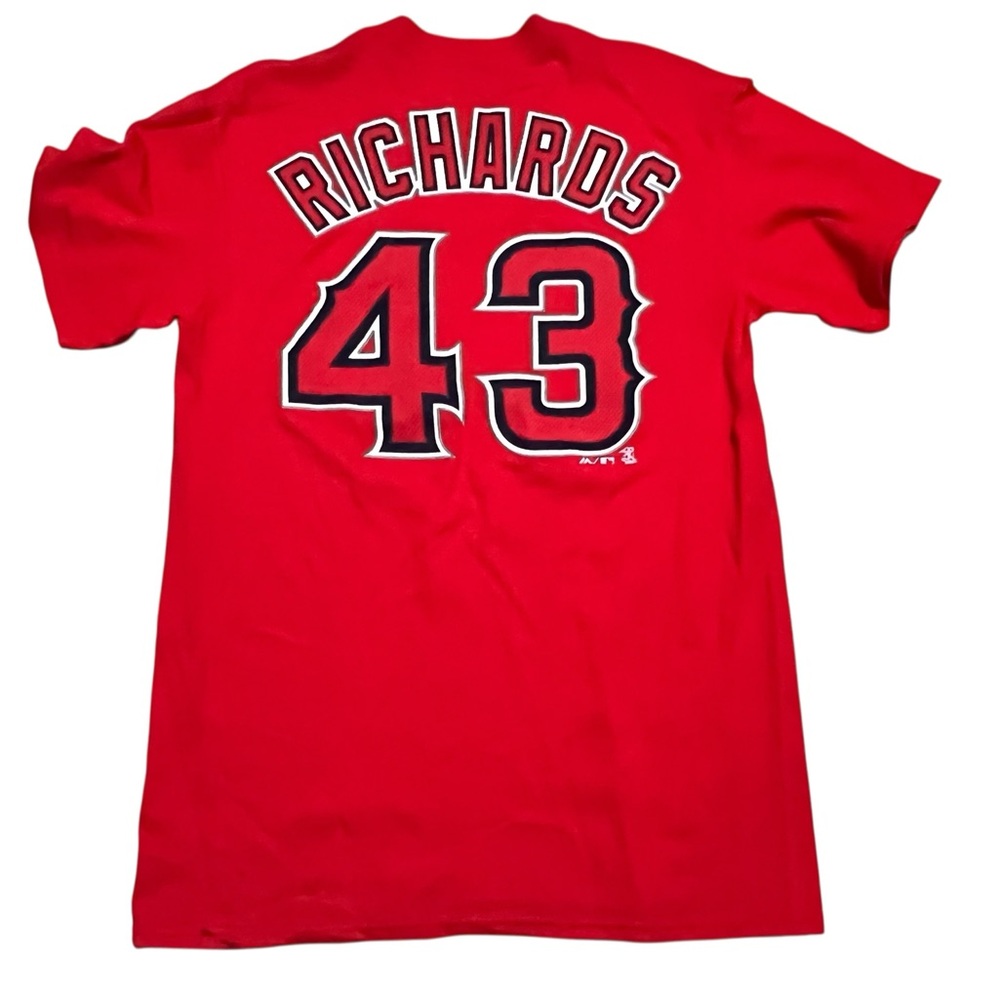 Majestic LA‎ Angels men’s Short Sleeve Angels Tee shirt Richards #43 size Medium